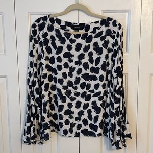 Karen Kane Boat Neck Bell Sleeve Blouse, Size M